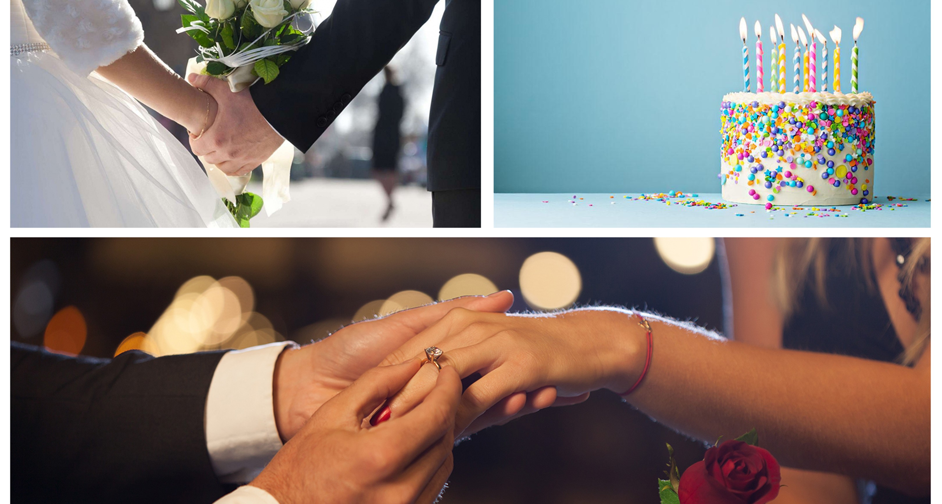 Doğum Günü, Evlilik Teklifi, Yıl Dönümü ve Baby Shower